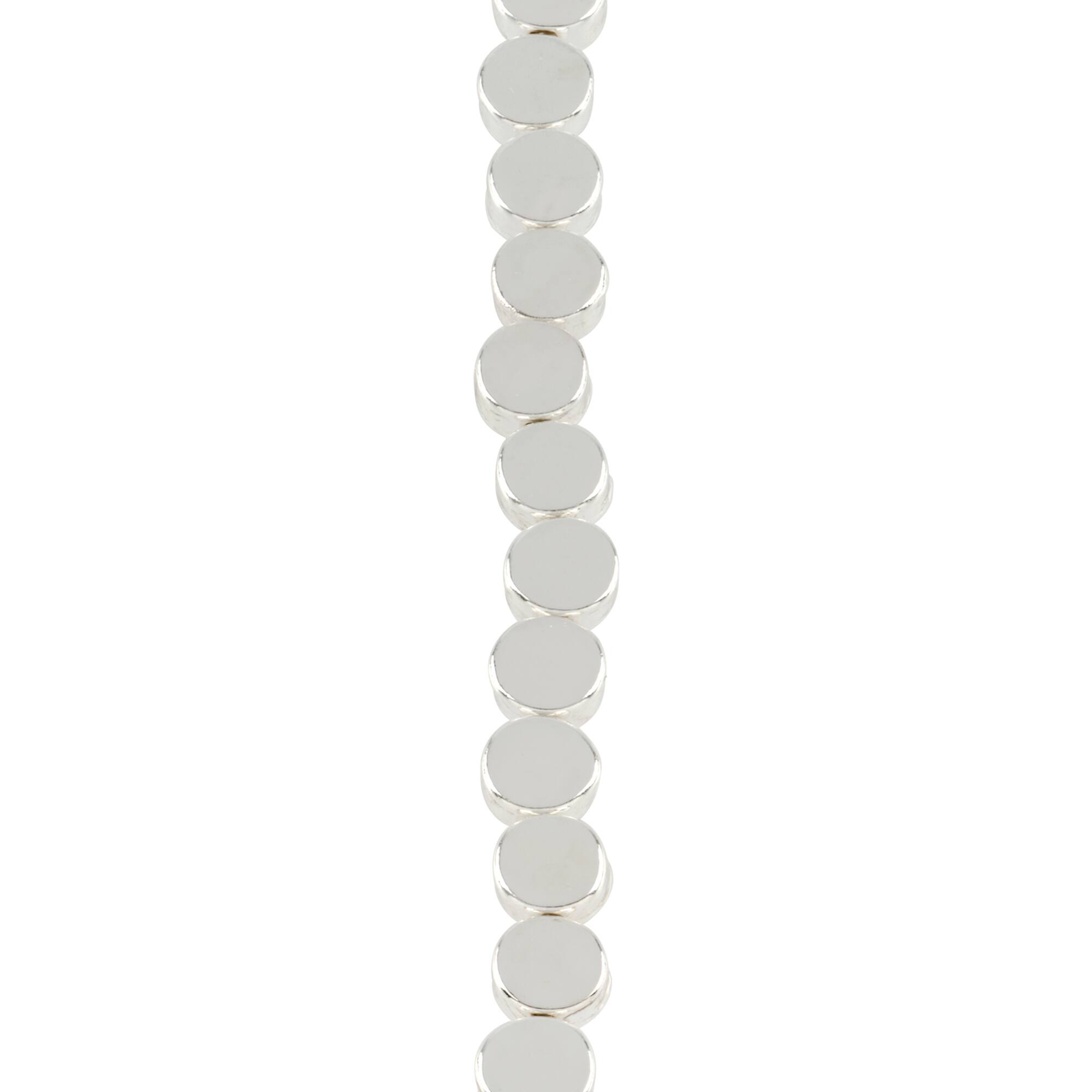 Silver Disc Spacer Beads, 6.5mm by Bead Landing™